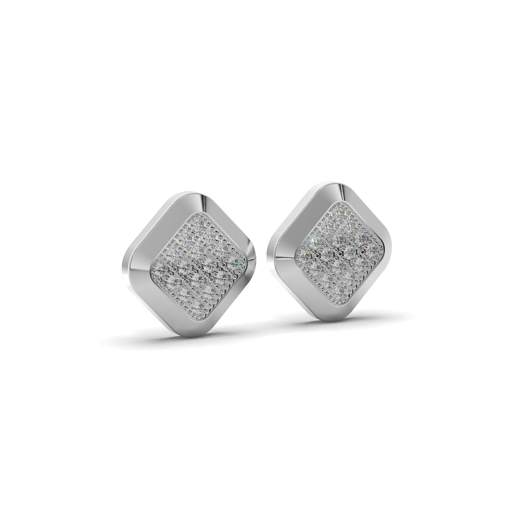 Classic Edge Silver Stud Earring