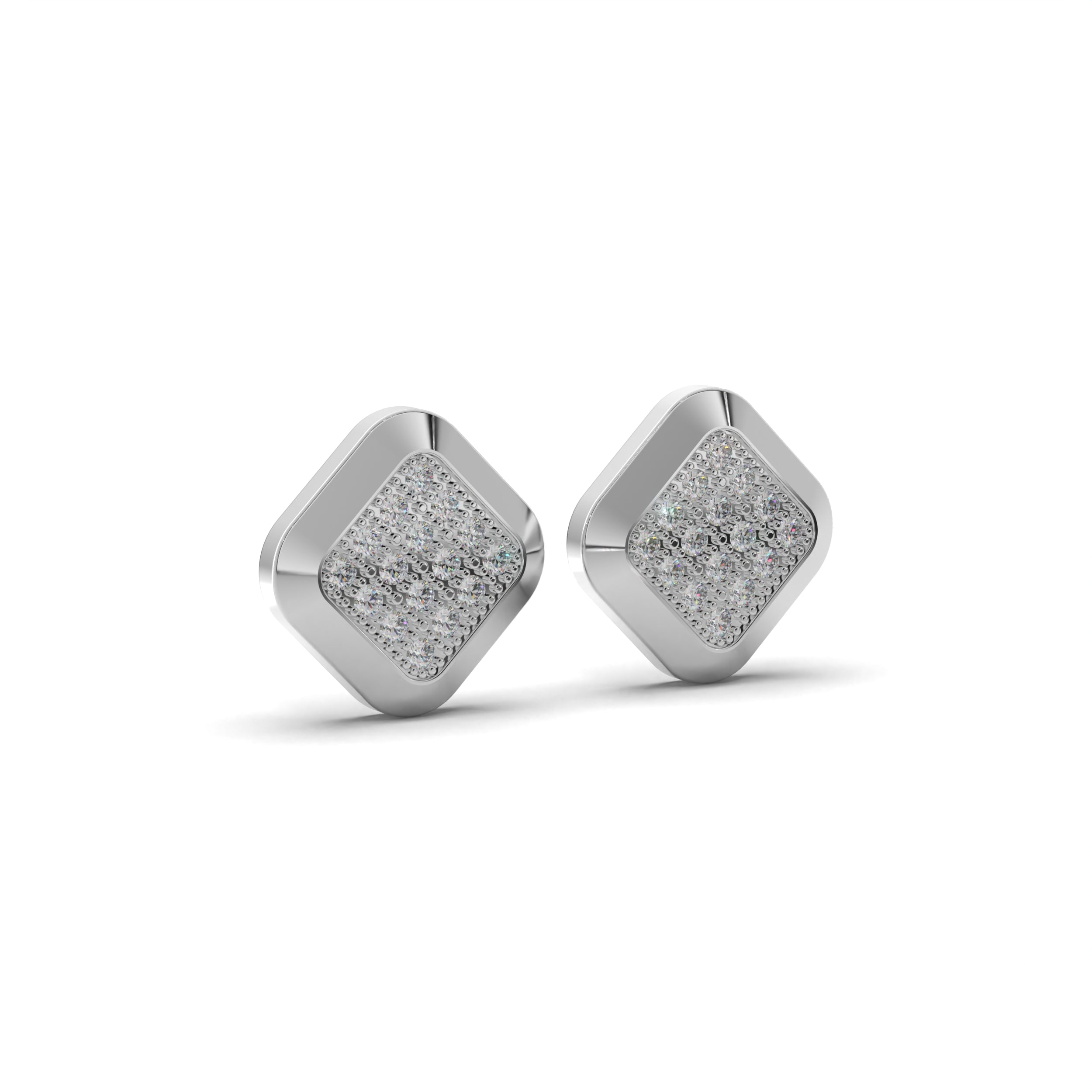 Classic Edge Silver Stud Earring