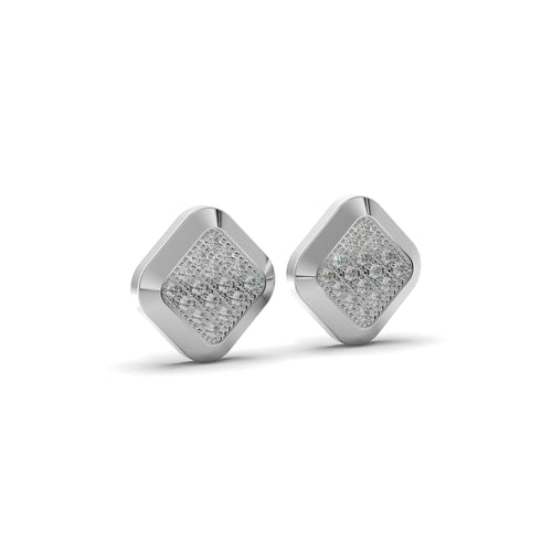 Classic Edge Silver Stud Earring