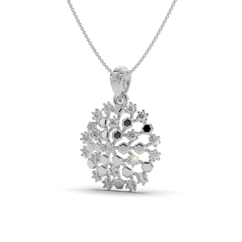 Snowflake Motif Silver Pendant