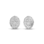 Oval Halo Diamond Stud Earring