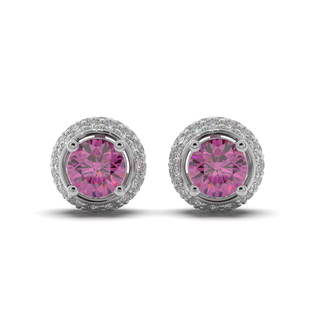 Encircled Sparkling Diamond Stud
