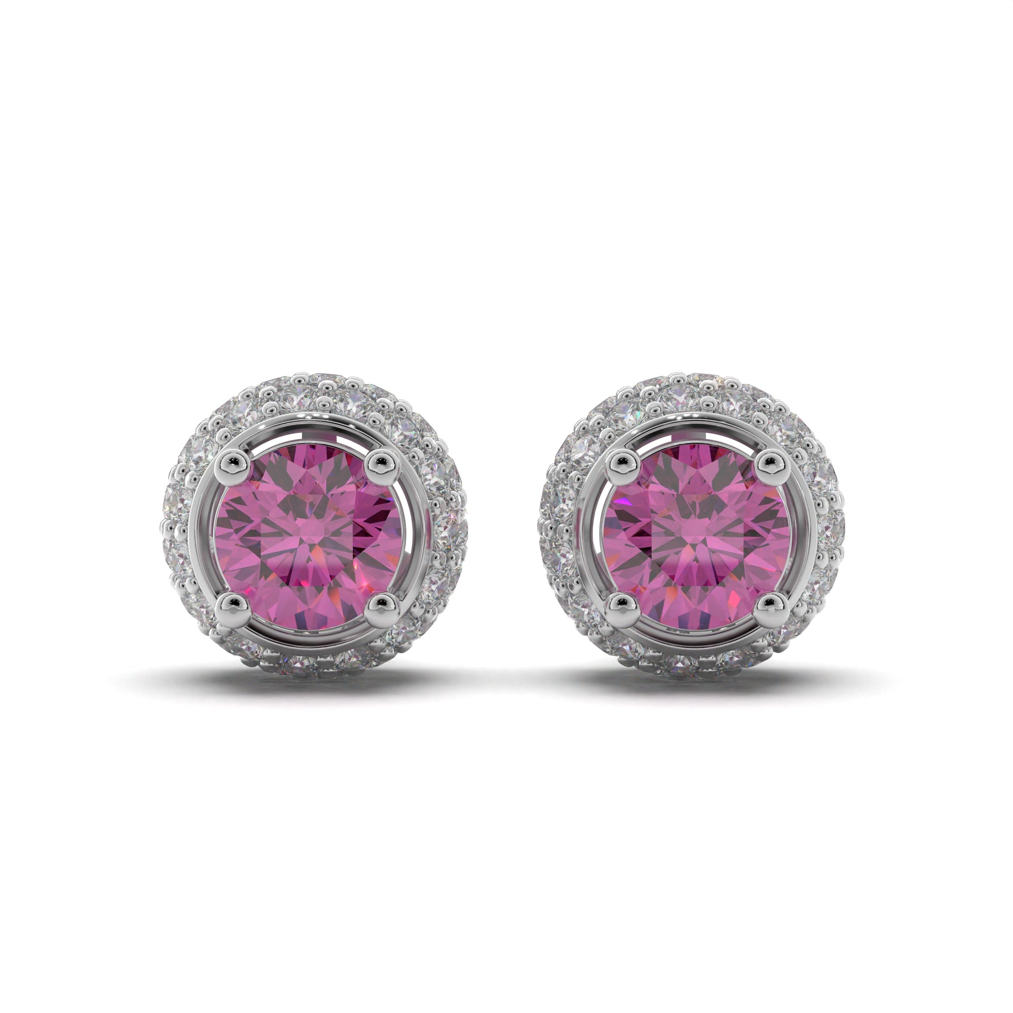Encircled Sparkling Diamond Stud