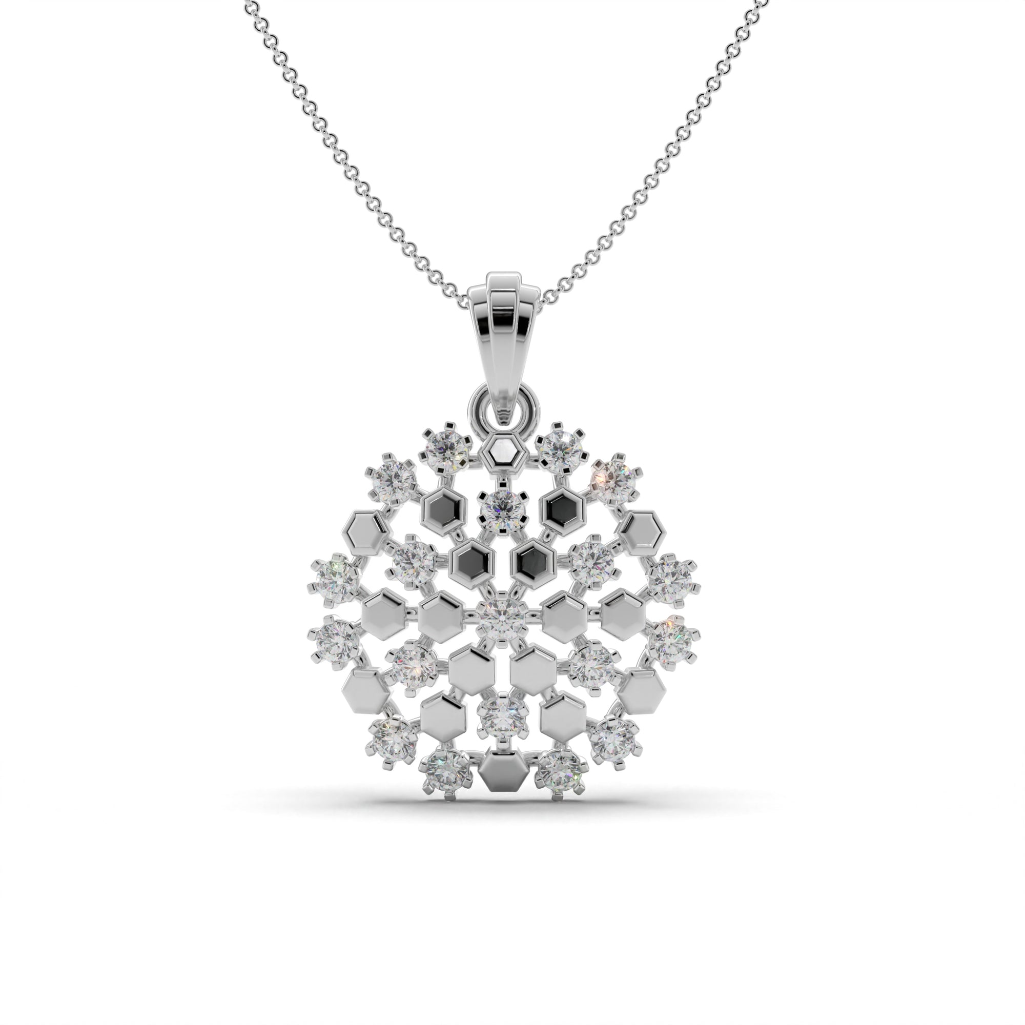 Snowflake Motif Silver Pendant