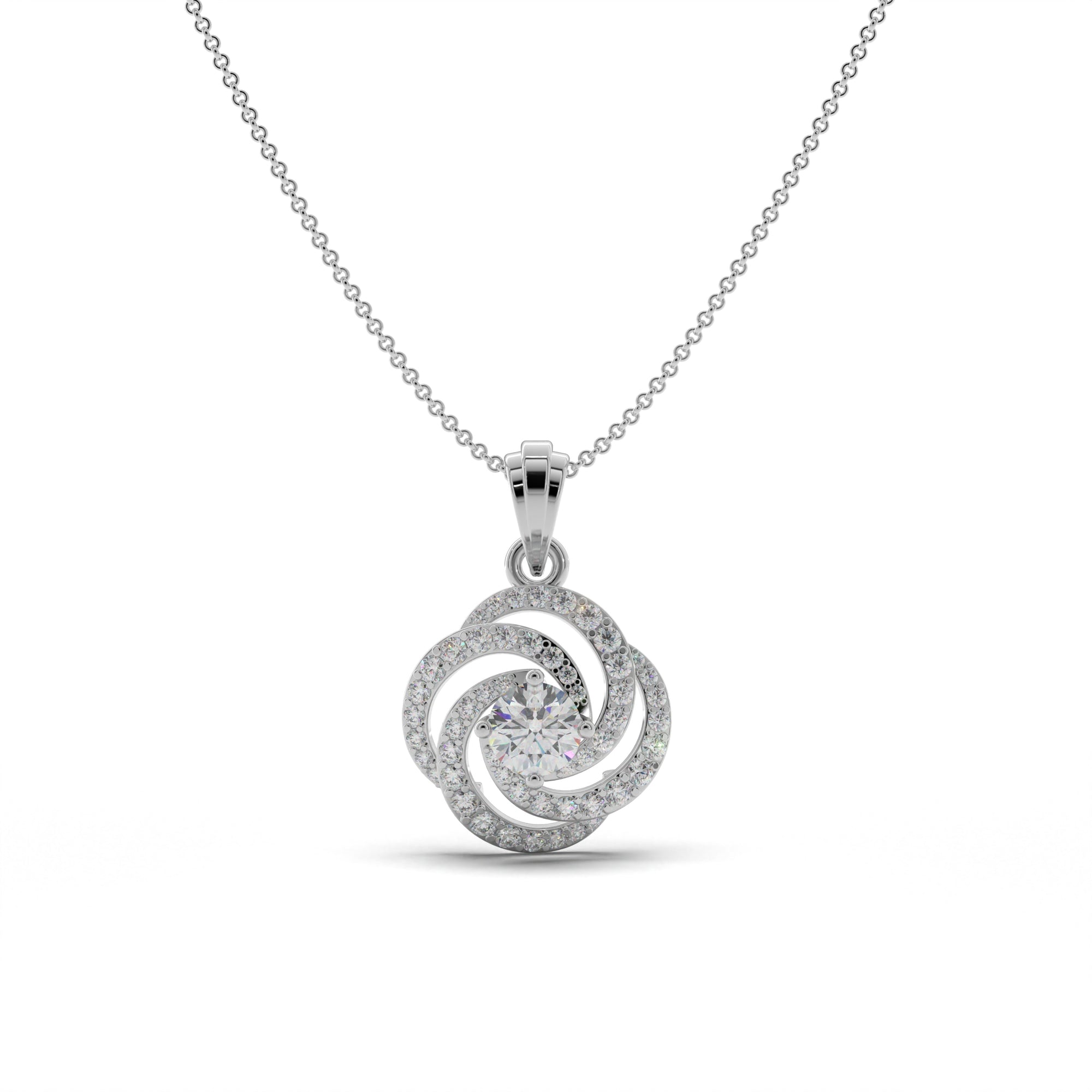 Ripple Bloom Silver Pendant-RJCP1035S