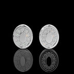 Oval Halo Diamond Stud Earring