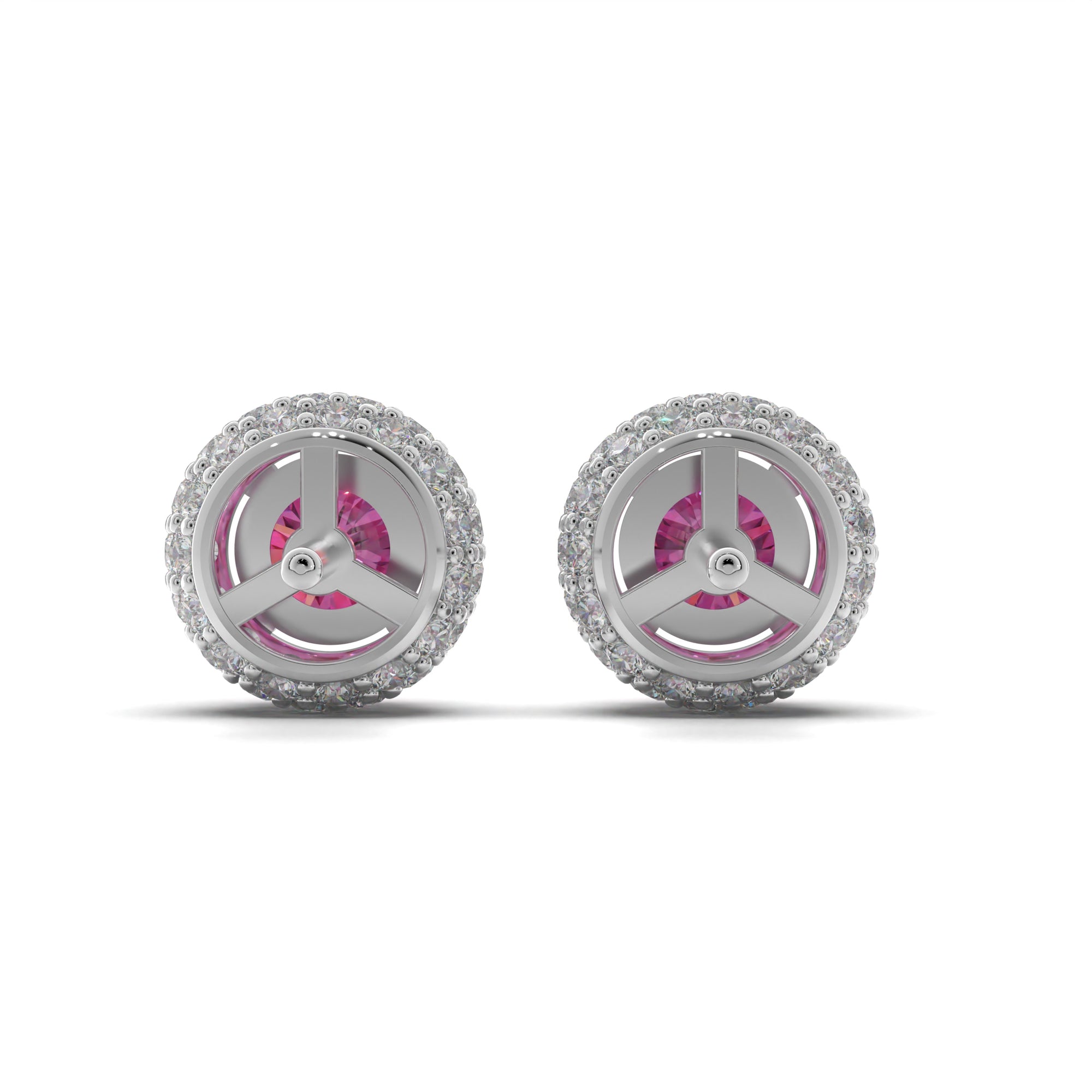 Encircled Sparkling Diamond Stud