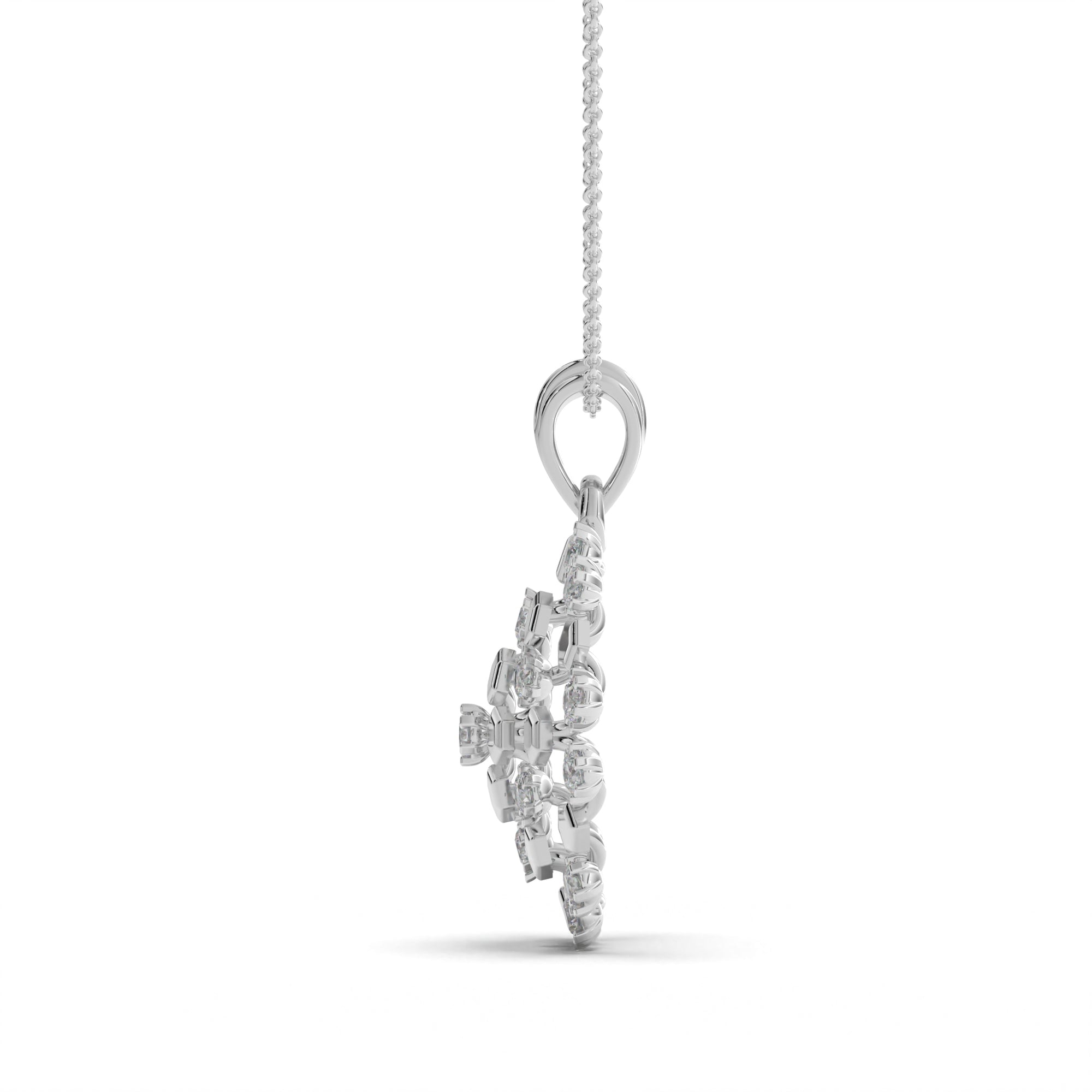 Snowflake Motif Silver Pendant