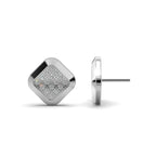 Classic Edge Silver Stud Earring