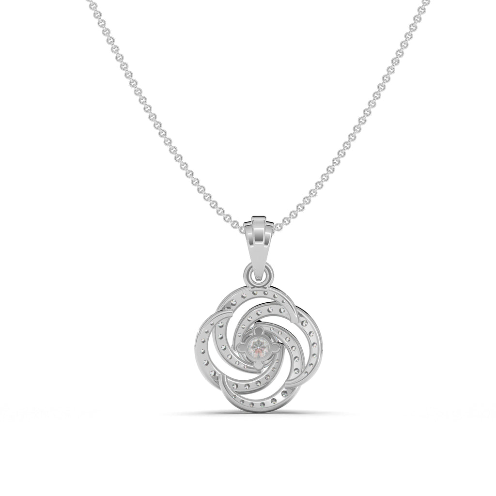 Ripple Bloom Silver Pendant-RJCP1035S
