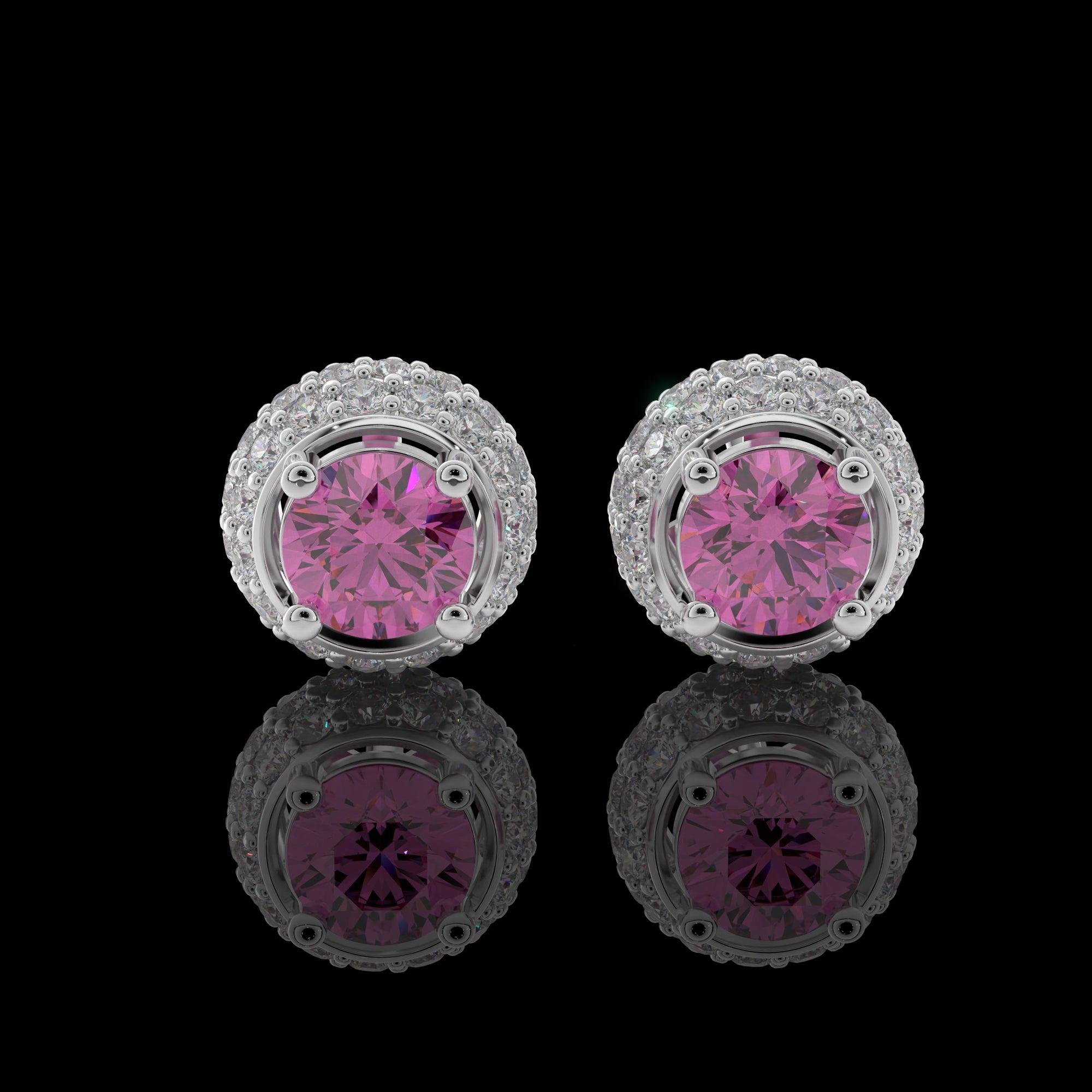 Encircled Sparkling Diamond Stud