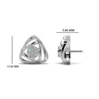 Triangular Sleek Diamond Stud