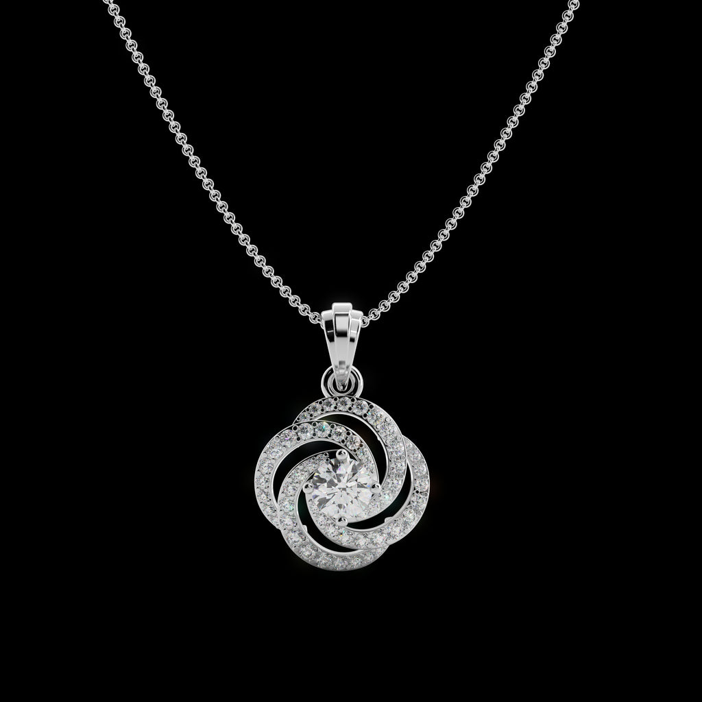 Ripple Bloom Silver Pendant-RJCP1035S