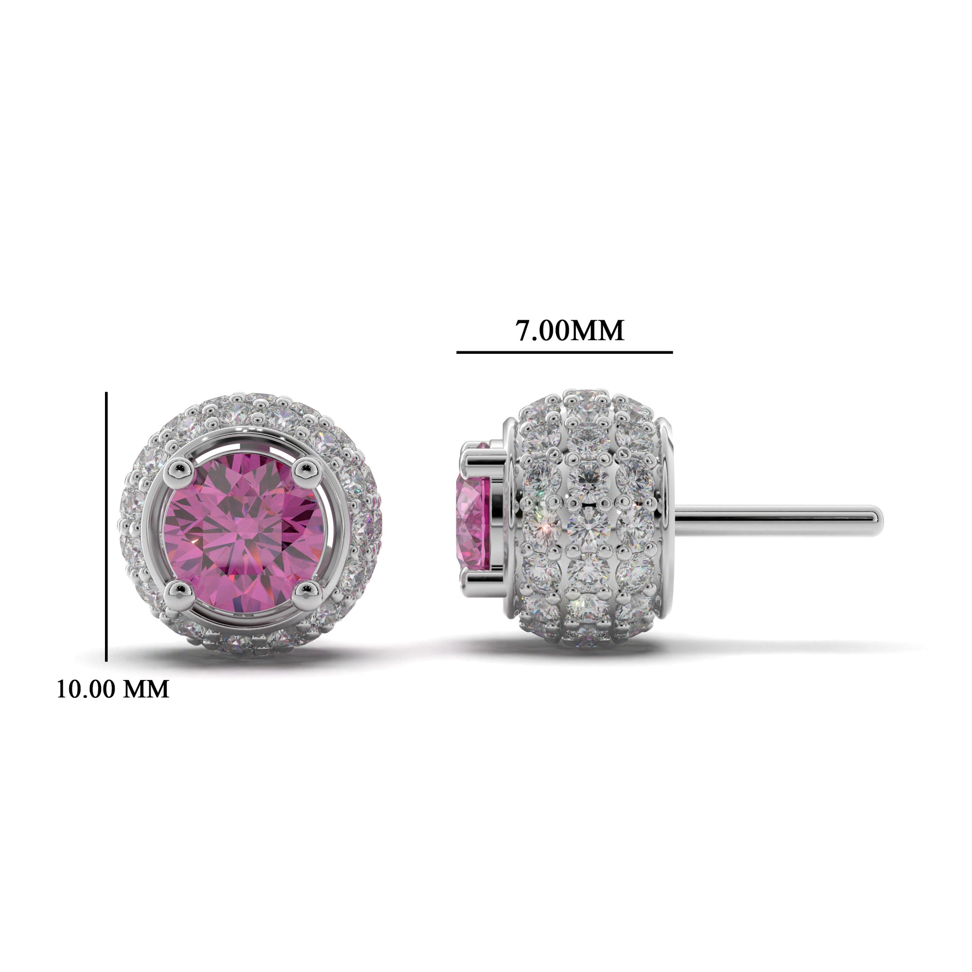 Encircled Sparkling Diamond Stud