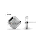 Classic Edge Silver Stud Earring