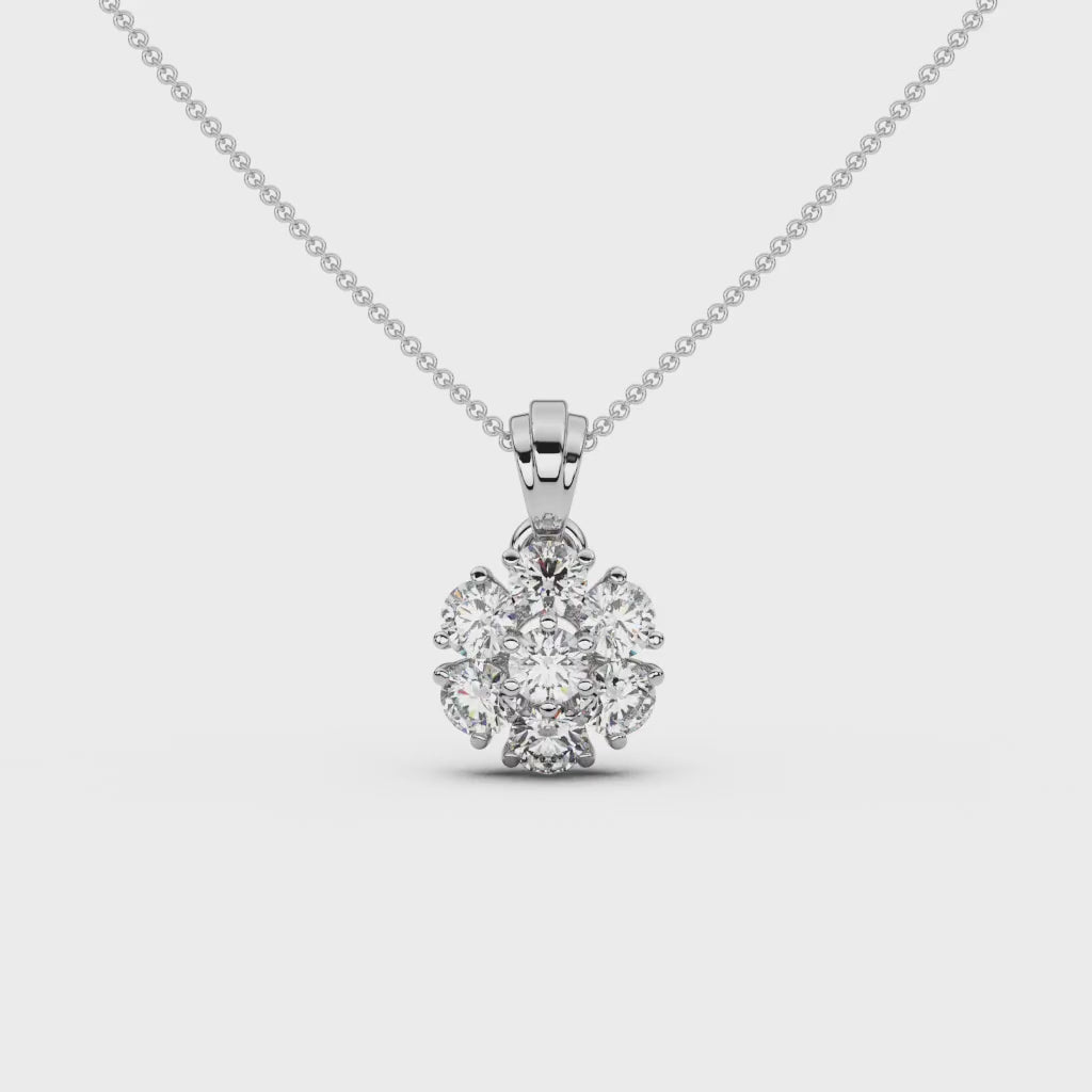 Cluster Round Diamond Designer Pendant