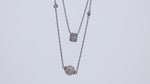 Load and play video in Gallery viewer, Double Leyer Pearl Silver Neckles
