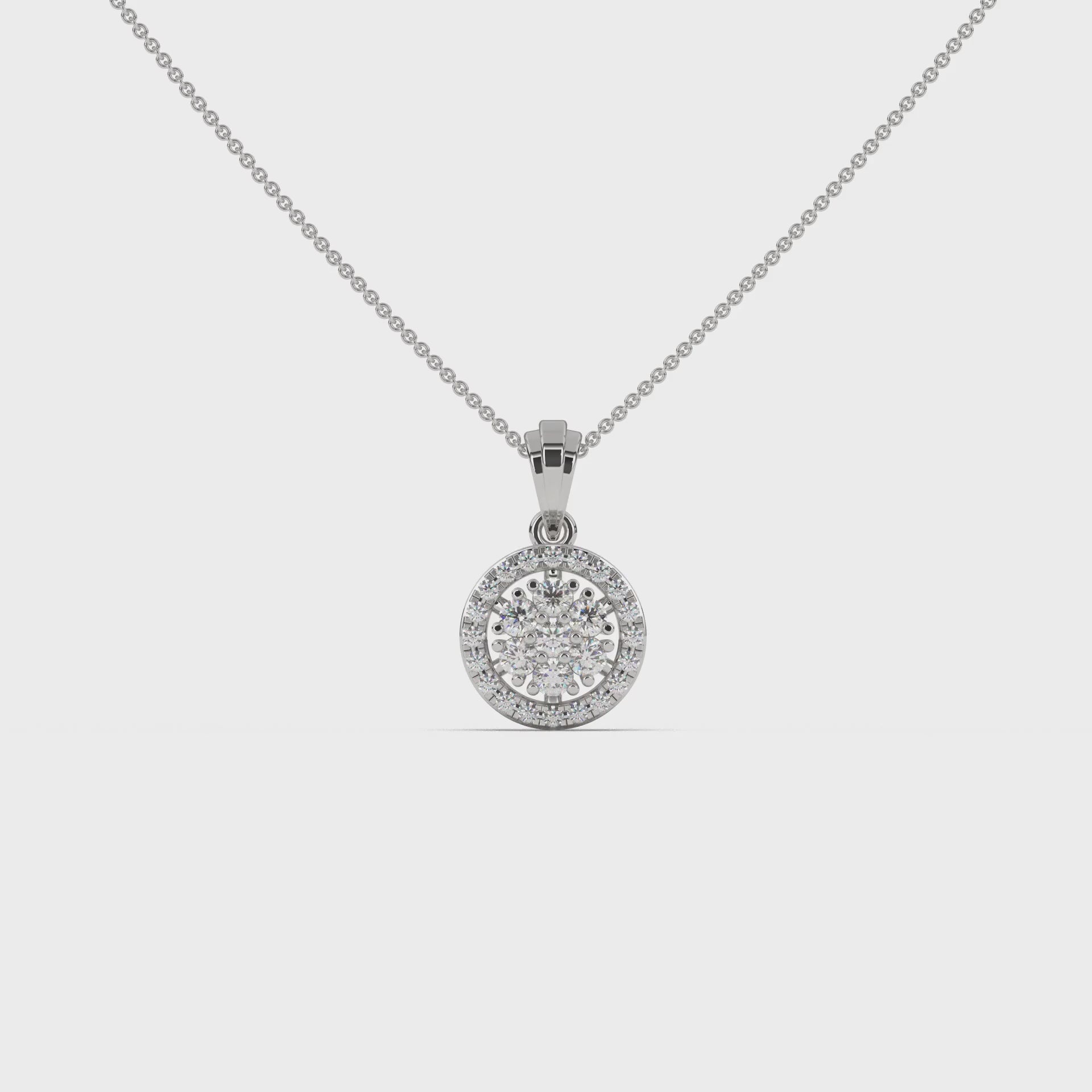 Illusion Round Diamond Pendant