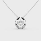 Horseshoe Shaped Diamond Pendant