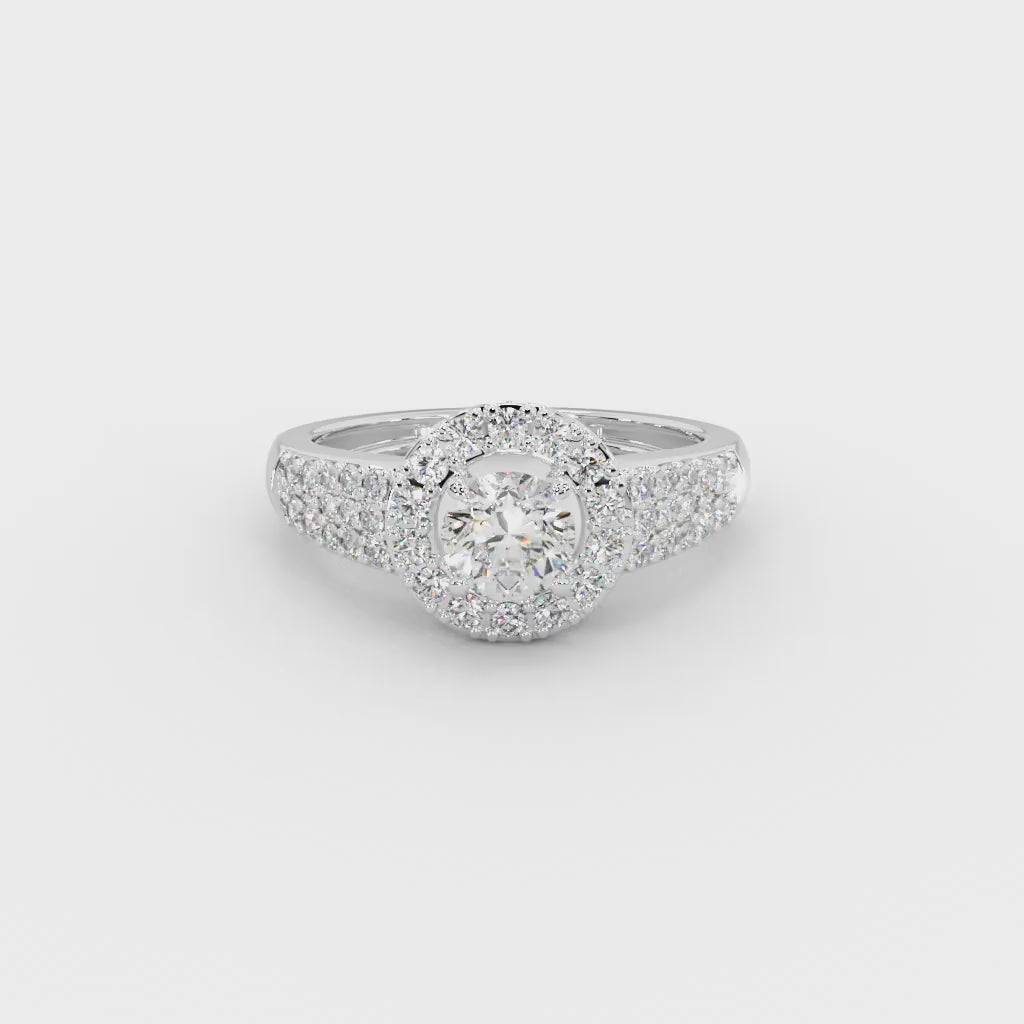 Twisted Solitaire Engagement Ring