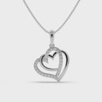 Intertwined Heart Silver Pendant
