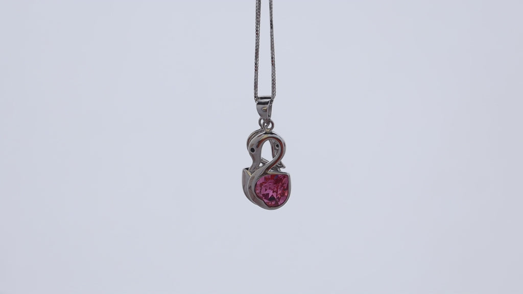 Blue Swan Silver Pendant