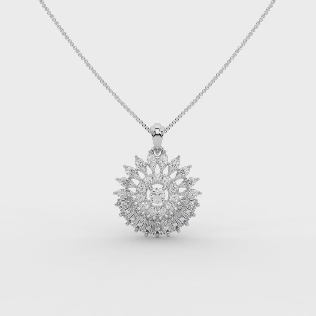 Luxe Floral  Diamond Pendant
