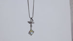 Load and play video in Gallery viewer, Butterfly Crystal Silver Pendant
