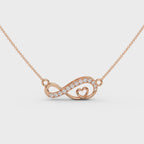 Sparkling Heart Infinity Pendant