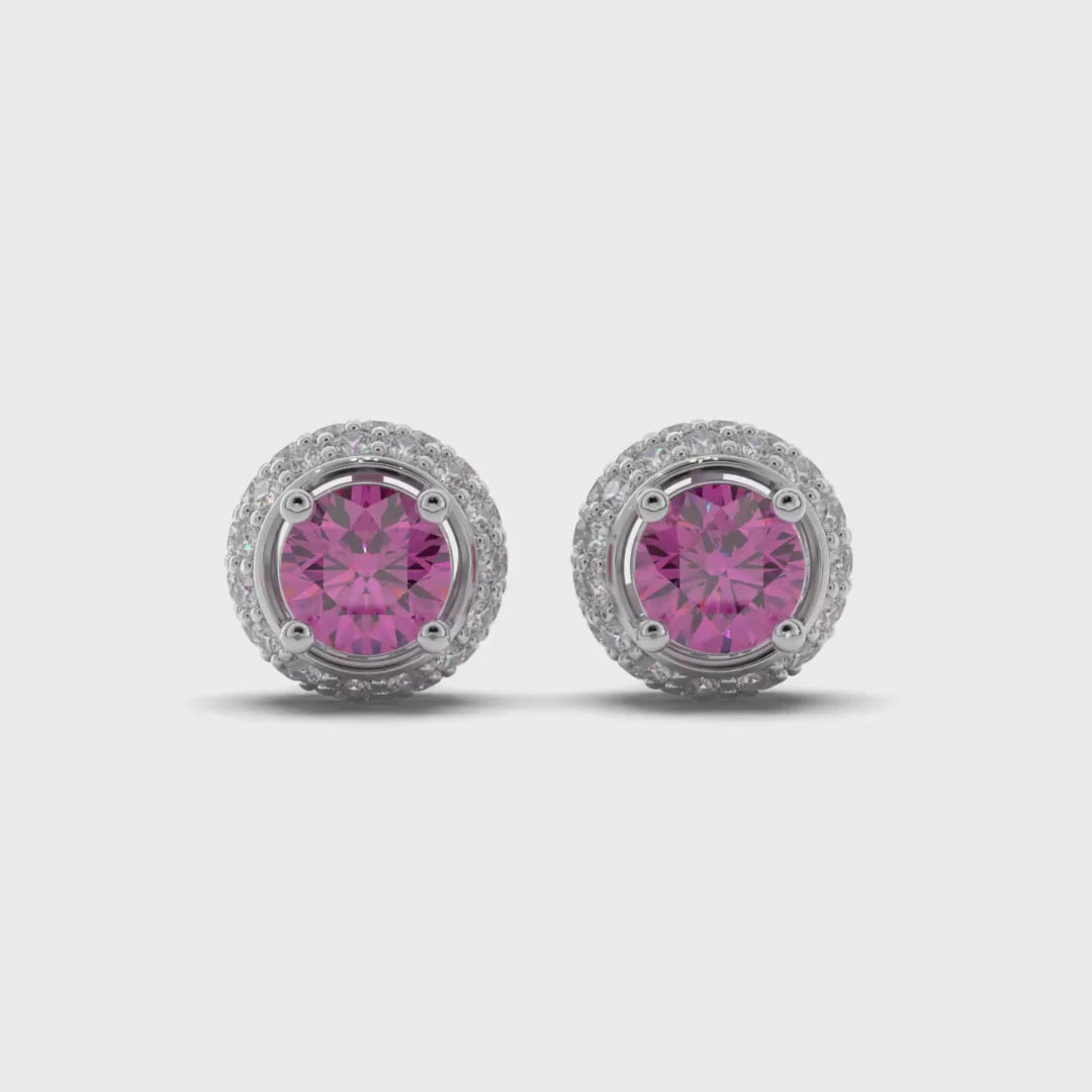 Encircled Sparkling Diamond Stud