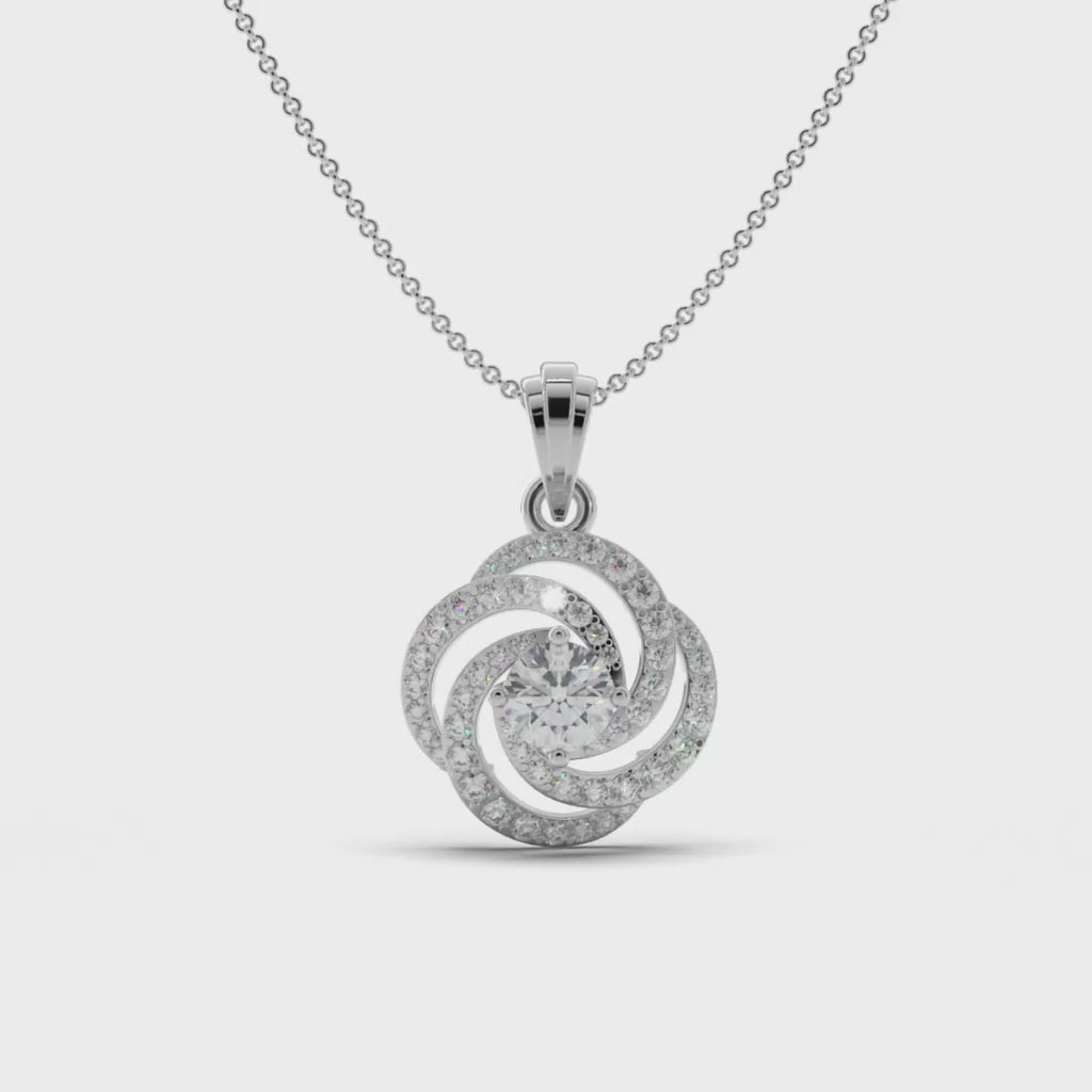 Ripple Bloom Silver Pendant-RJCP1035S