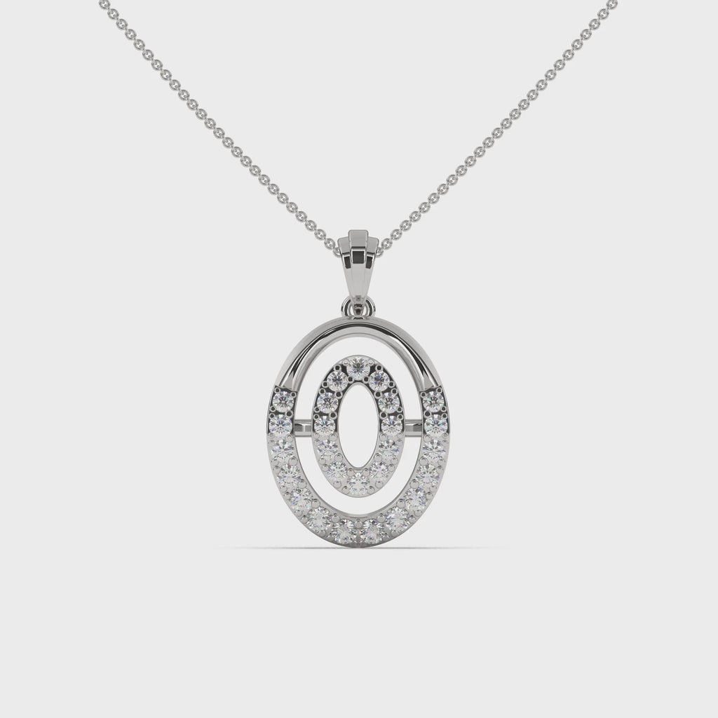 Elliptic Diamond Pendant