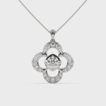 Load and play video in Gallery viewer, Solitaire Clover-Shaped Pendant
