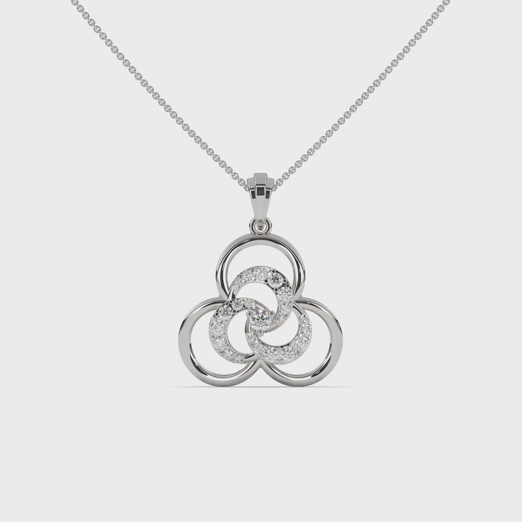 Mystic Overlay Solitaire Pendant