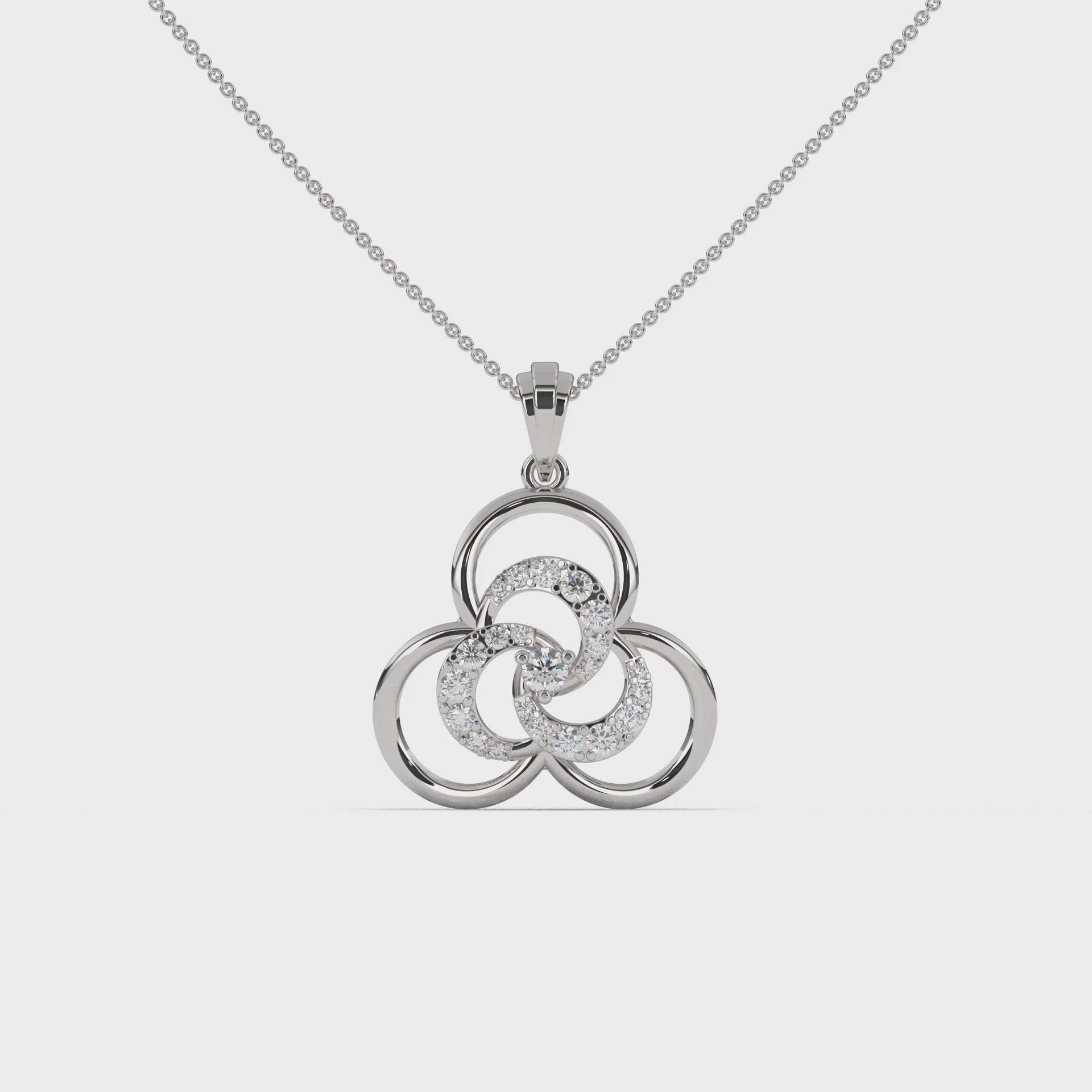 Mystic Overlay Solitaire Pendant