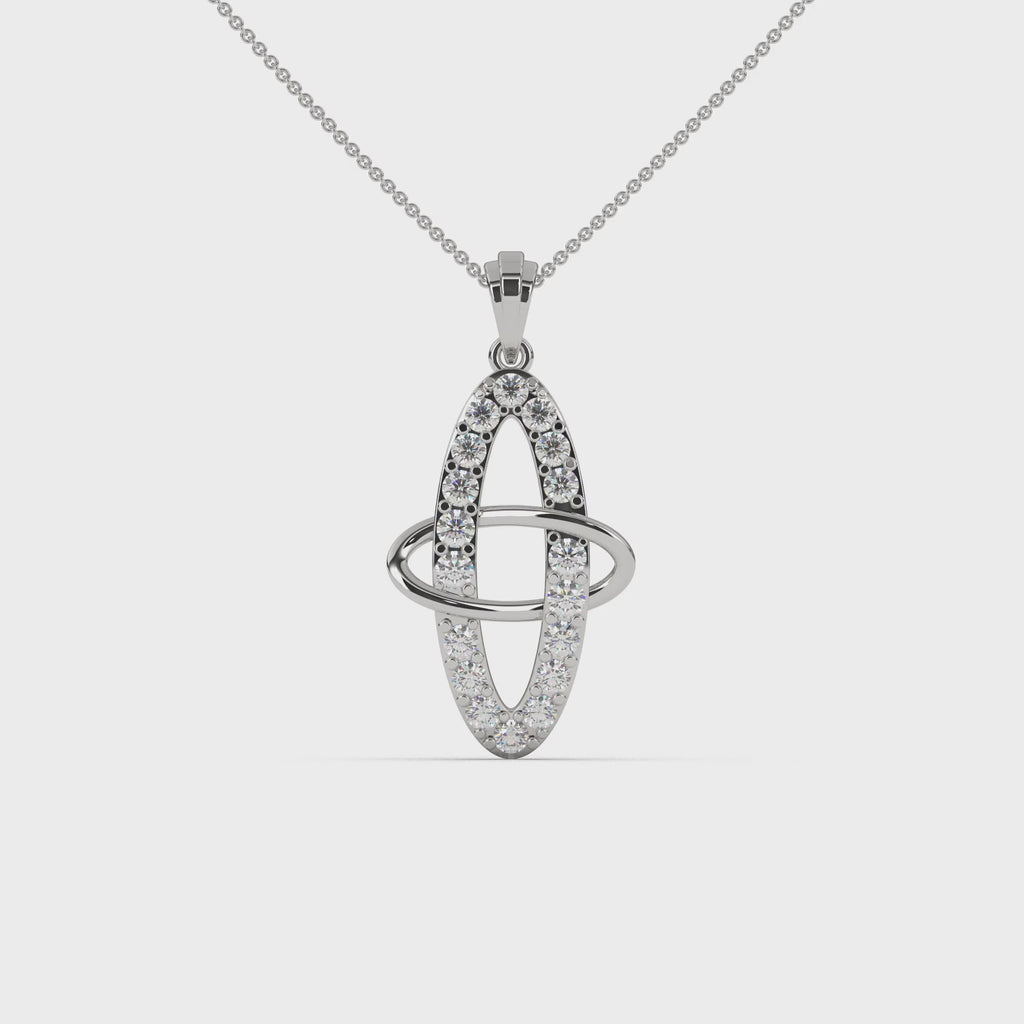 Simulate Circle Diamond Pendant
