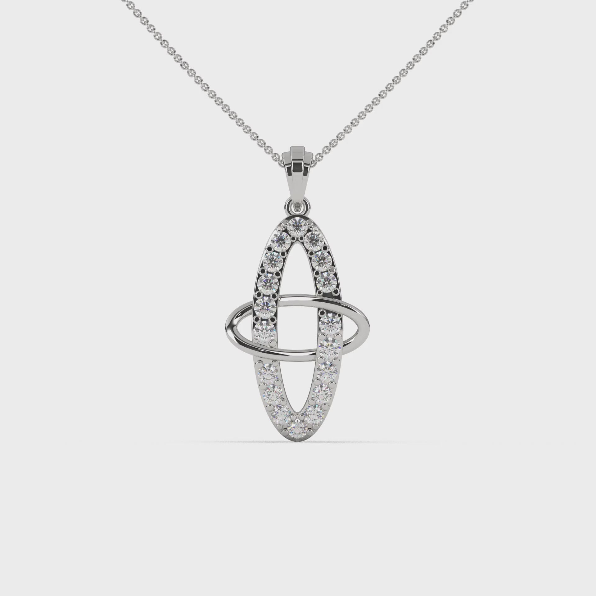 Simulate Circle Diamond Pendant