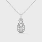 Oval Solitaire Infinity Knot Pendant
