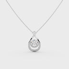 Dancing Solitaire Infinity Pendant