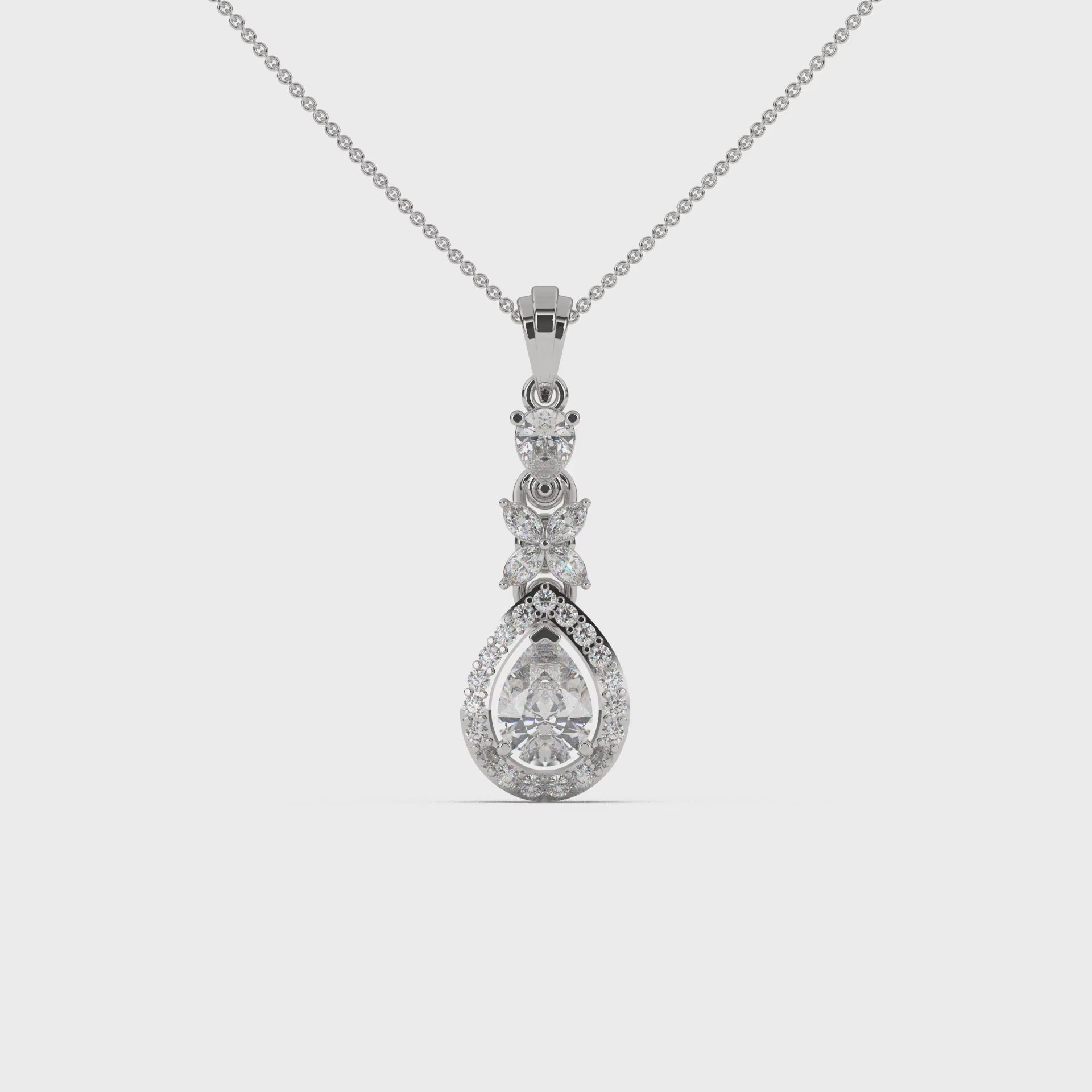 Florent Pear Drop Diamond Pendant