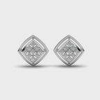 Twin Cluster Silver Studs Earring