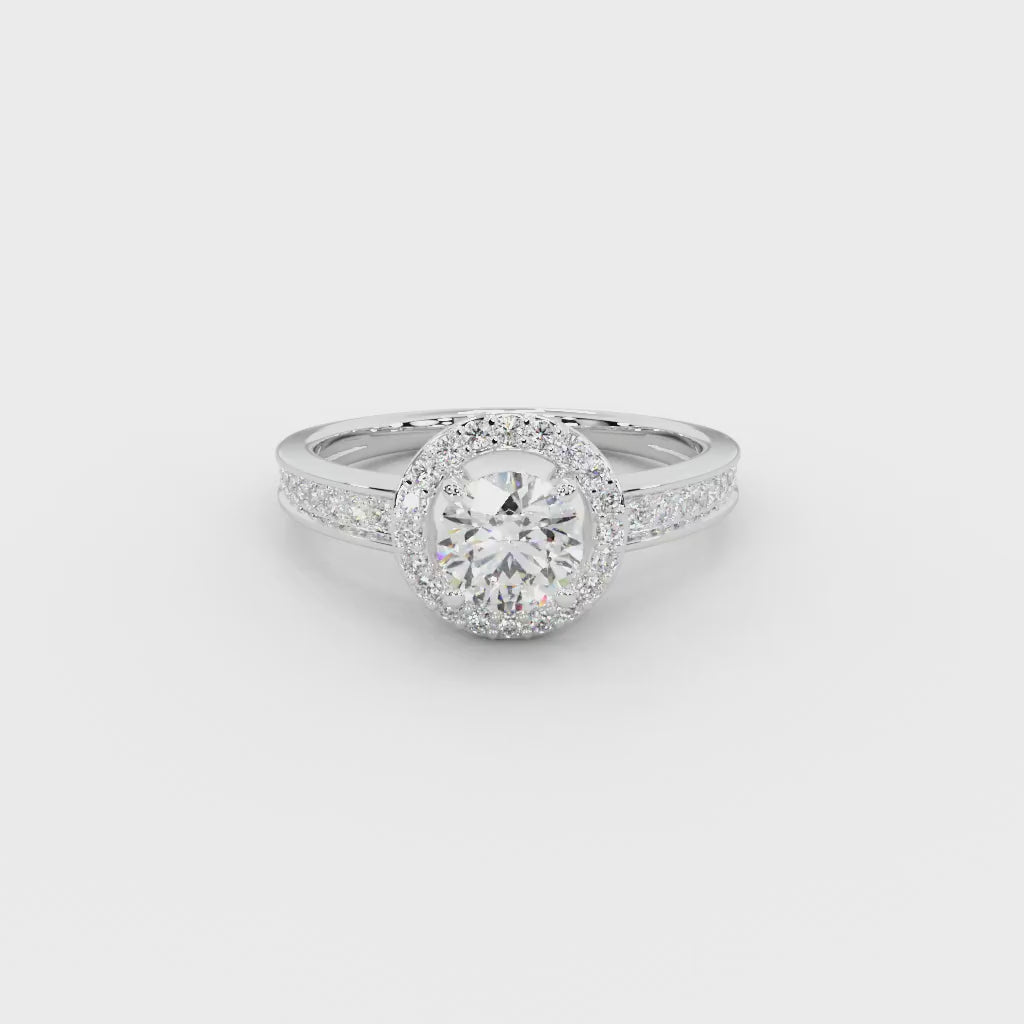Classic Halo Engagement Ring