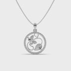 Leaf Motif Silver Pendant